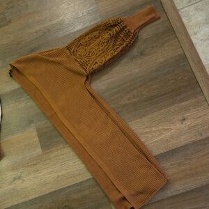 Express Lace Sleeve Duster Sweater